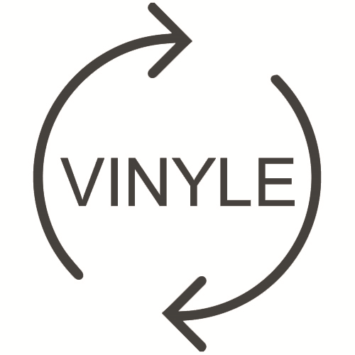 100% recycled vinyl backing